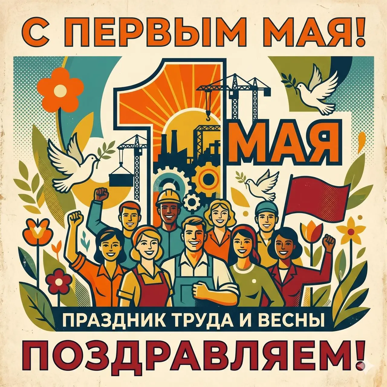 Друзья, поздравляем всех с Первым мая! Желаем, чтобы ваша работа приносила вам удовольствие и ваш труд был осознанный и свободный | Сетка — социальная сеть от hh.ru