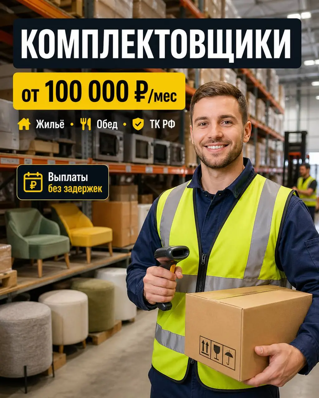 КОМПЛЕКТОВЩИК
100 000₽ - 250 000₽
Прямой работодатель
• Москва
• Логистика
• +79046337056
Полное описание вакансии размещено в Телеграм и Макс. Переходите по ссылке в закрепленном сообщении | Сетка — социальная сеть от hh.ru