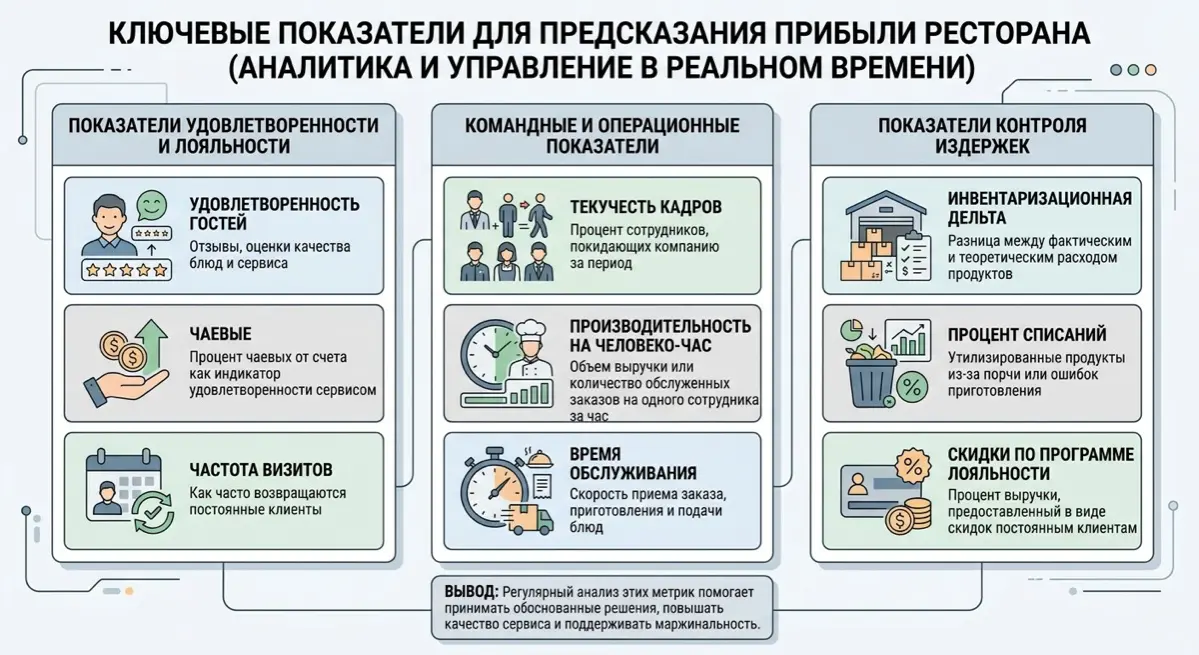 Ключевых показателей, которые помогают предсказать прибыль ресторана! Подробнее рассмотрим каждую из категорий и их значение.
Показатели удовлетворенности и лояльности
1 | Сетка — социальная сеть от hh.ru
