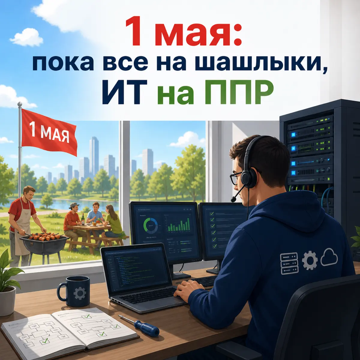 1 мая: пока страна на шашлыки, ИТ-службы на ППР | Сетка — социальная сеть от hh.ru