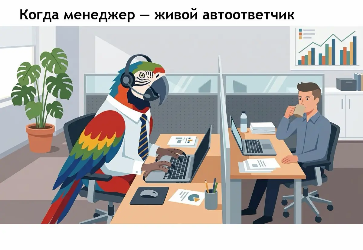 Вы платите менеджерам за продажи, а они работают автоответчи | Сетка — социальная сеть от hh.ru