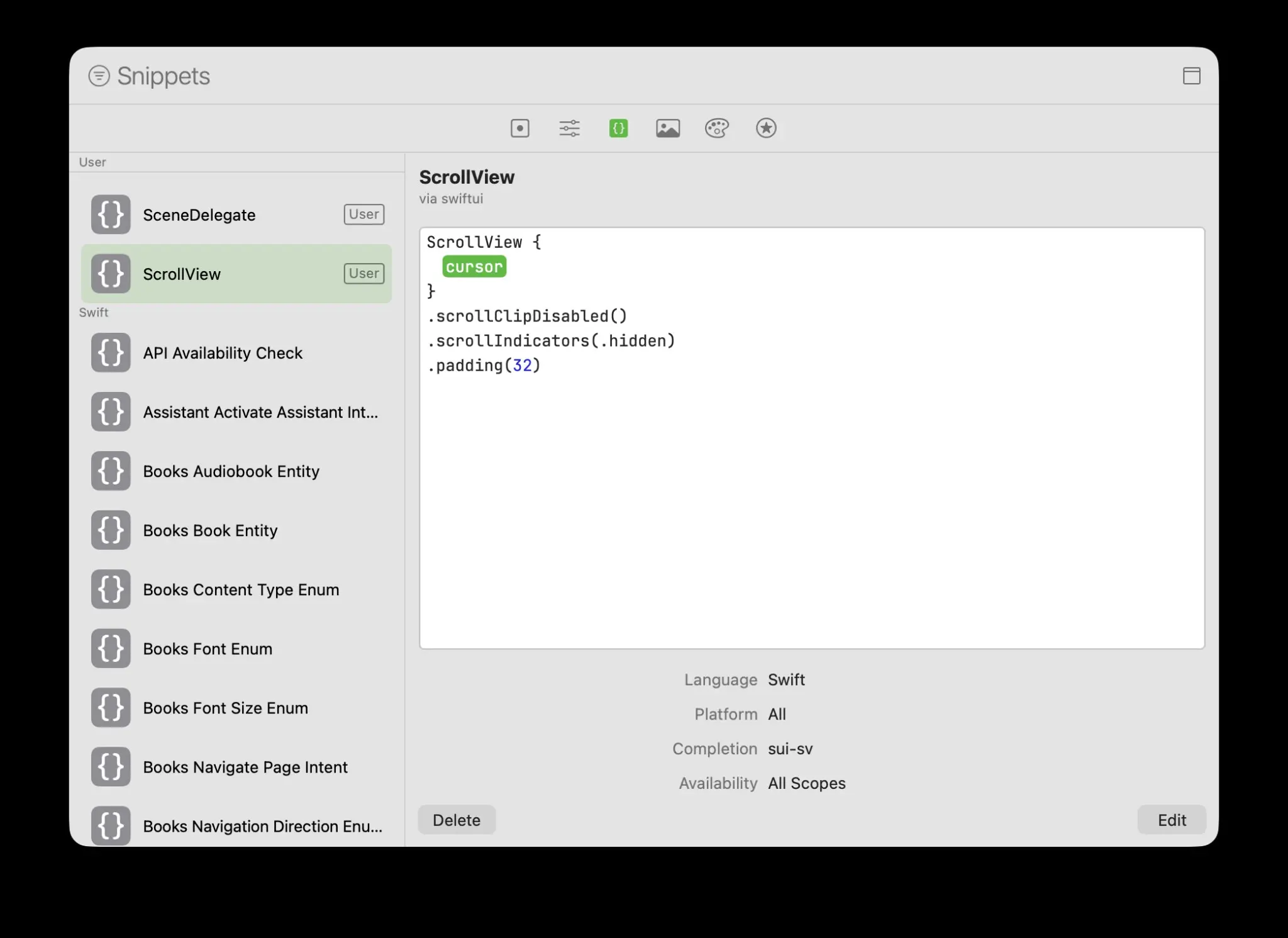 Snippet-ы в XCode | Сетка — социальная сеть от hh.ru