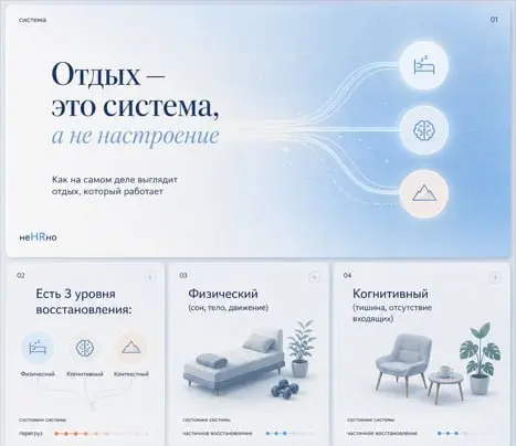 В воскресенье часто появляется ощущение, что «отдохнул», но не восстановился.
Тело — да.
А система — нет | Сетка — социальная сеть от hh.ru