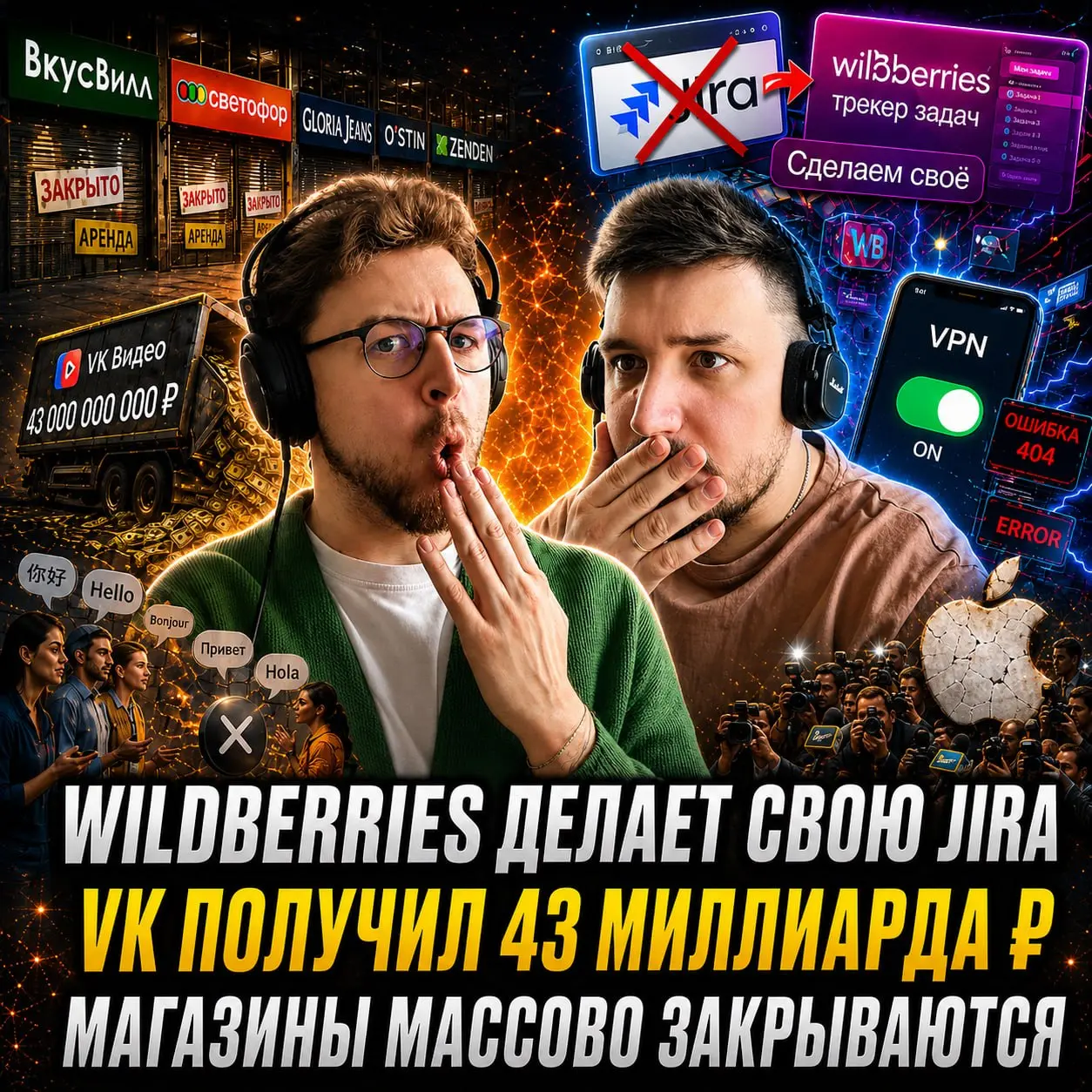 ⚡️ Новости: Apple меняет CEO / VK Видео получает 43,5 млрд ₽ / Wildberries делает свою Jira ⚡️
В этом выпуске подкаста обсуждаем, как крупные технологические компании, государственные инвестиции и нов... | Сетка — социальная сеть от hh.ru