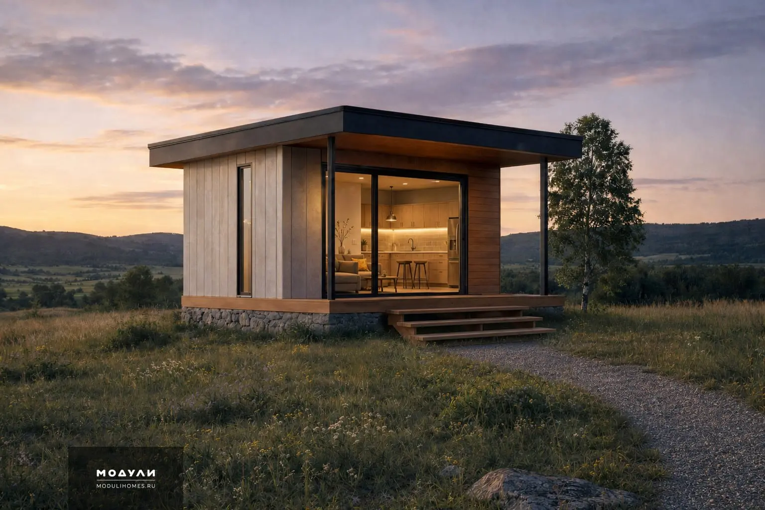 Проект модульного дома 30 м² – 2,5×6 м с крытой террасой
15 м² жилого пространства + 15 м² крытая терраса по фасаду, которая работает как летняя гостиная | Сетка — социальная сеть от hh.ru