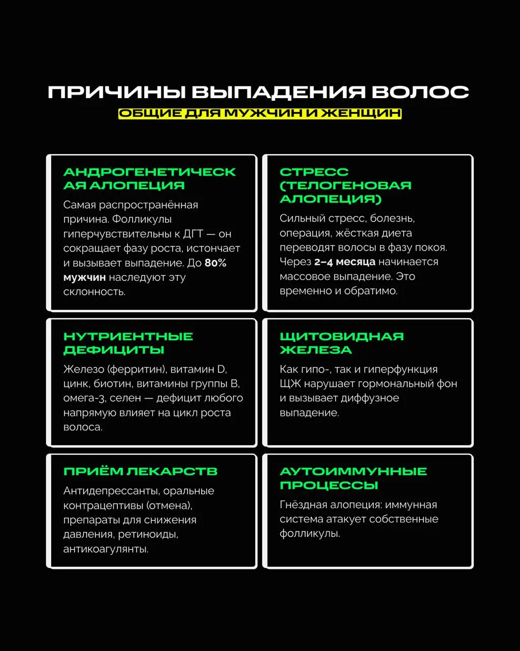 Полный разбор причин выпадения волос у мужчин и женщин
В норме мы теряем 50–100 волос в день - это естественный физиологический цикл | Сетка — социальная сеть от hh.ru