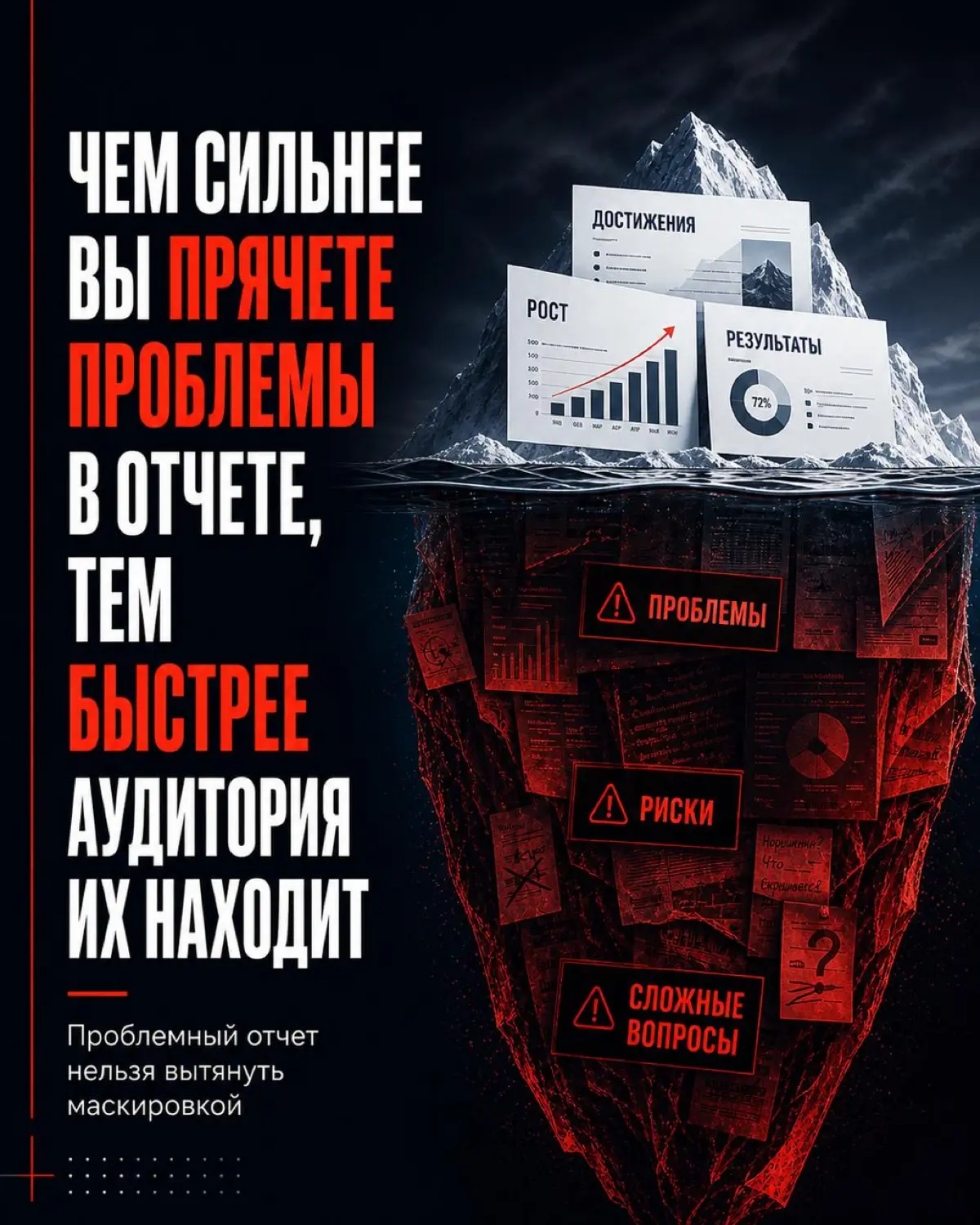 Чем сильнее прятать проблемы в отчете, тем быстрее их найдут | Сетка — социальная сеть от hh.ru