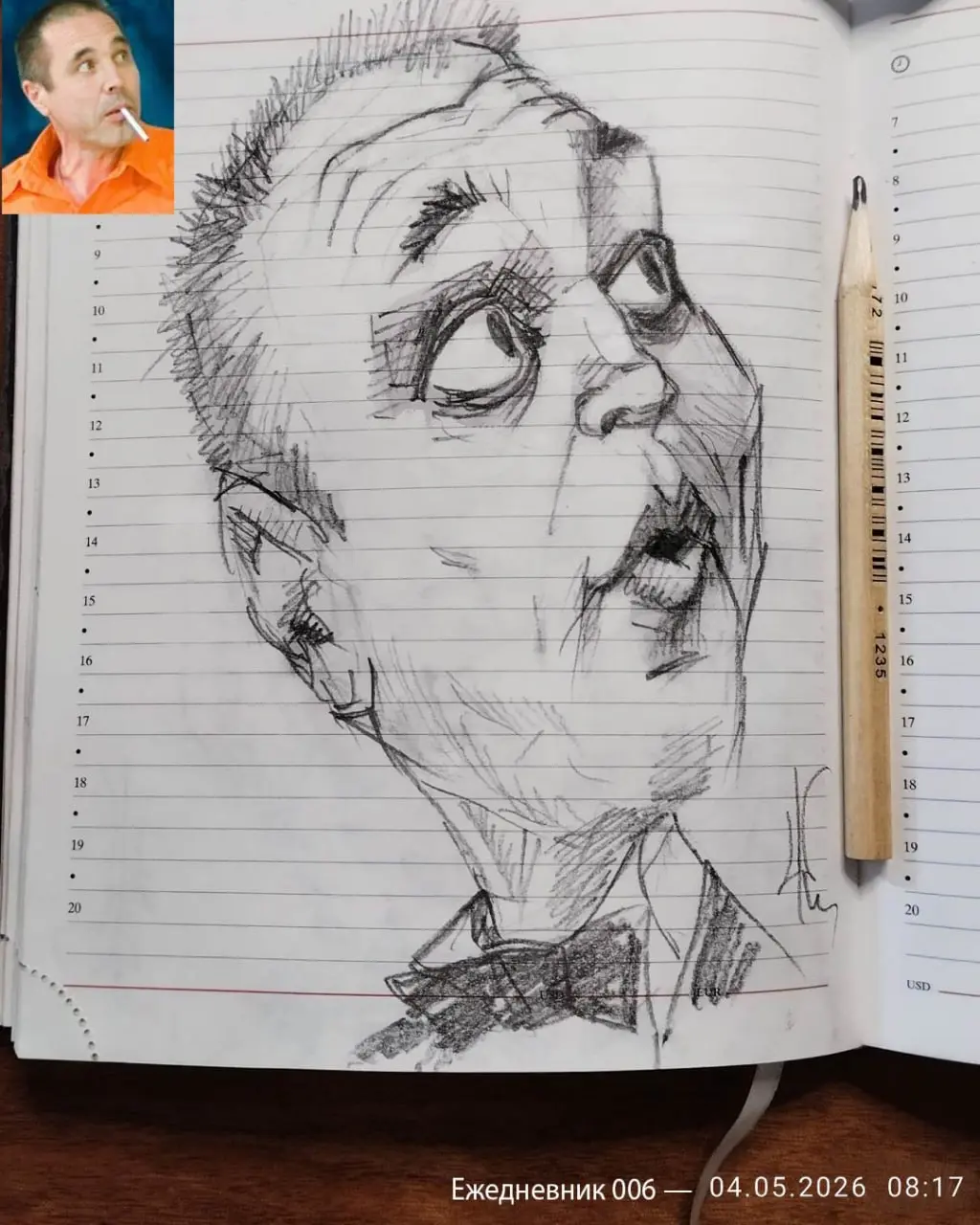 "Пельмени" — Дмитрий Соколов.
А что, так можно было?!
шоу «Уральские Пельмени»
1. набросок для Ежедневника (мой личный "вызов").
2. шарж-портрет после цифровой раскраски. | Сетка — социальная сеть от hh.ru