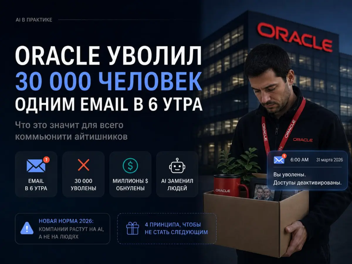 Oracle уволил 30 000 человек одним email в 6 утра | Сетка — социальная сеть от hh.ru