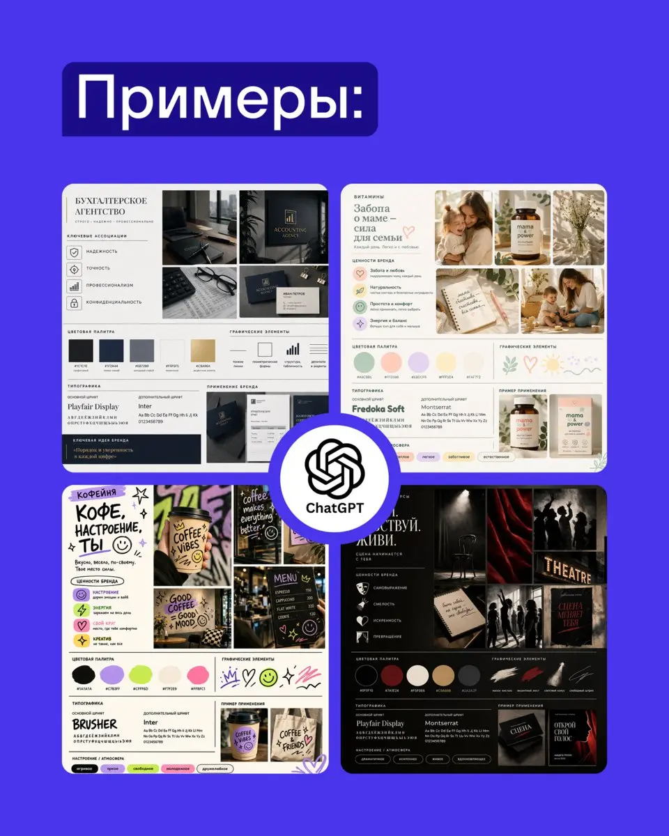 Дизайнер делает 3 концепции за 3 недели, вы просите варианты «в другом стиле», и уходит ещё неделя. А теперь представьте: за один день — 30 направлений (настроение, палитры, типографика, стиль фото) | Сетка — социальная сеть от hh.ru