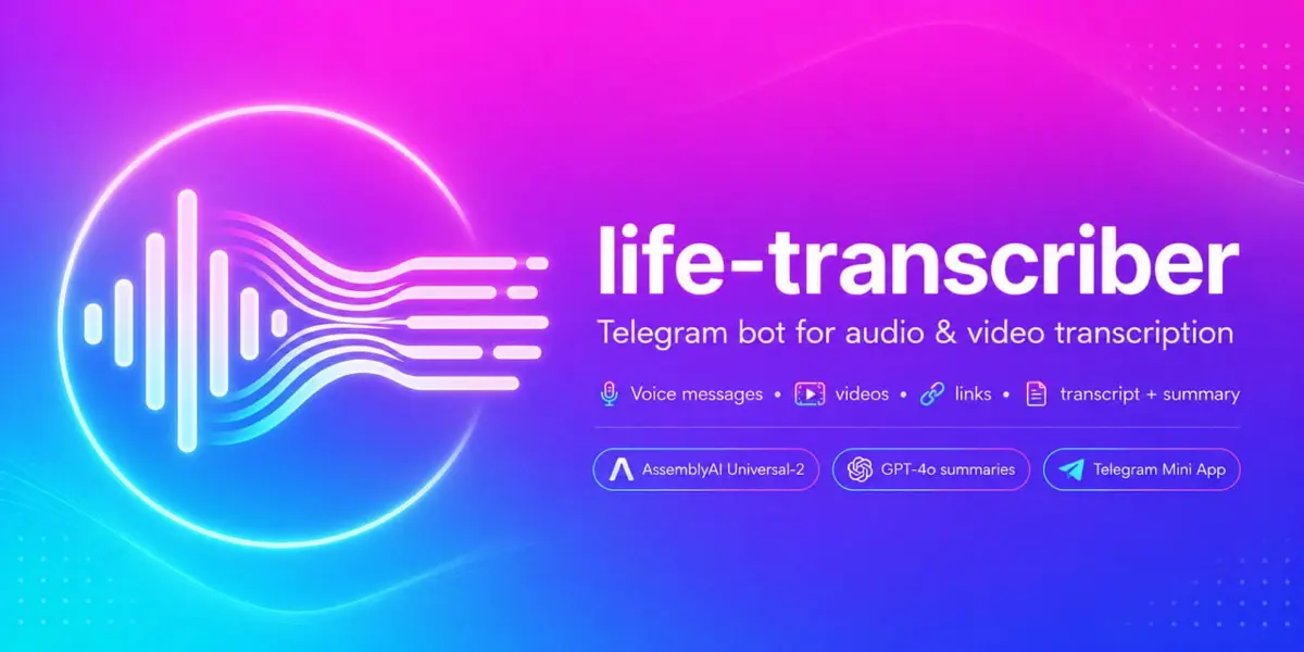 Live Transcriber — бот для перевода любого видео в текст | Сетка — социальная сеть от hh.ru