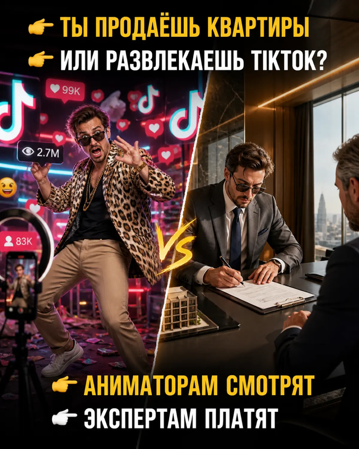 Вас похитили в Reels. Но купят ли у вас квартиру? | Сетка — социальная сеть от hh.ru