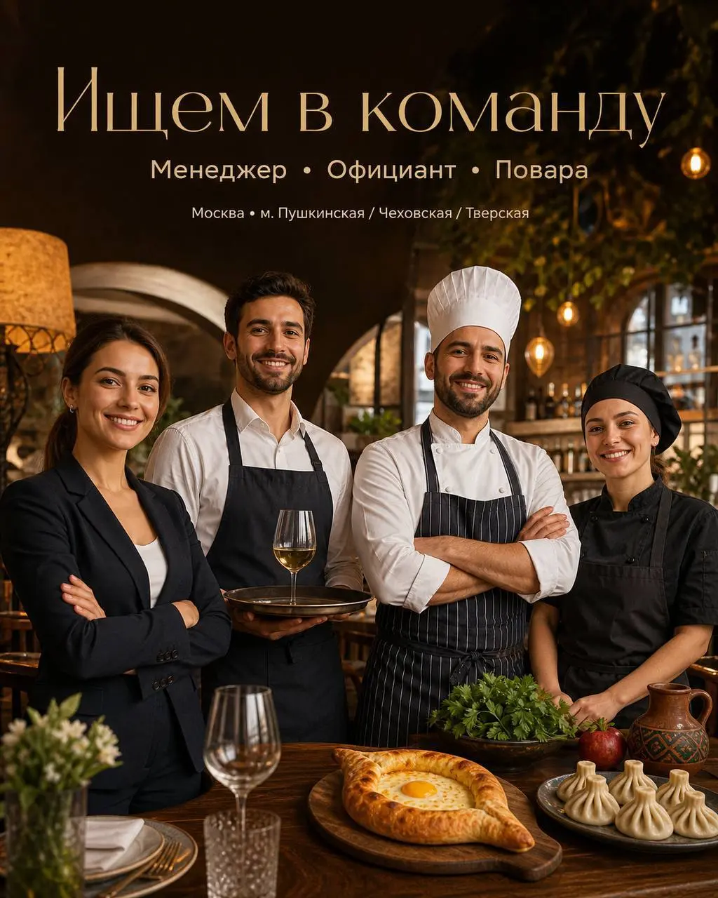 1️⃣МЕНЕДЖЕР - от 3000₽/смена + % + чаевые2️⃣ОФИЦИАНТ - от 2000₽/смена + % + чаевые3️⃣ПОВАР ГОРЯЧЕГО ЦЕХА ГРУЗИНСКОЙ КУХНИ - от 6000₽/смена4️⃣ПОВАР ХОЛОДНОГО ЦЕХА ГРУЗИНСКОЙ КУХНИ - от 5000₽/смена
Рест... | Сетка — социальная сеть от hh.ru