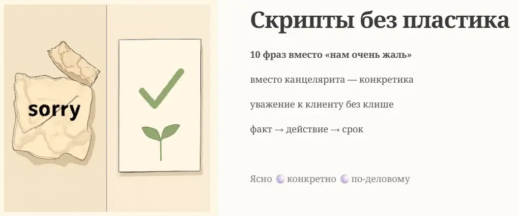 Скрипты без пластика: 10 фраз вместо «нам очень жаль» | Сетка — социальная сеть от hh.ru