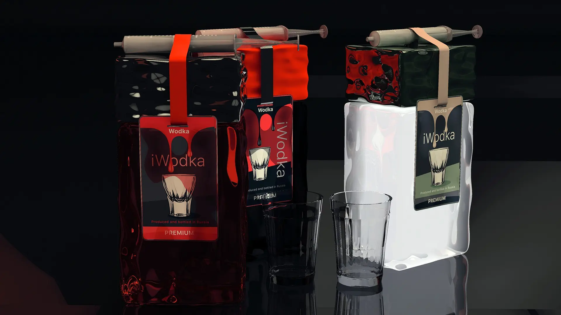 Дизайн бутылки для премиального алкогольного напитка "iWodka | Сетка — социальная сеть от hh.ru