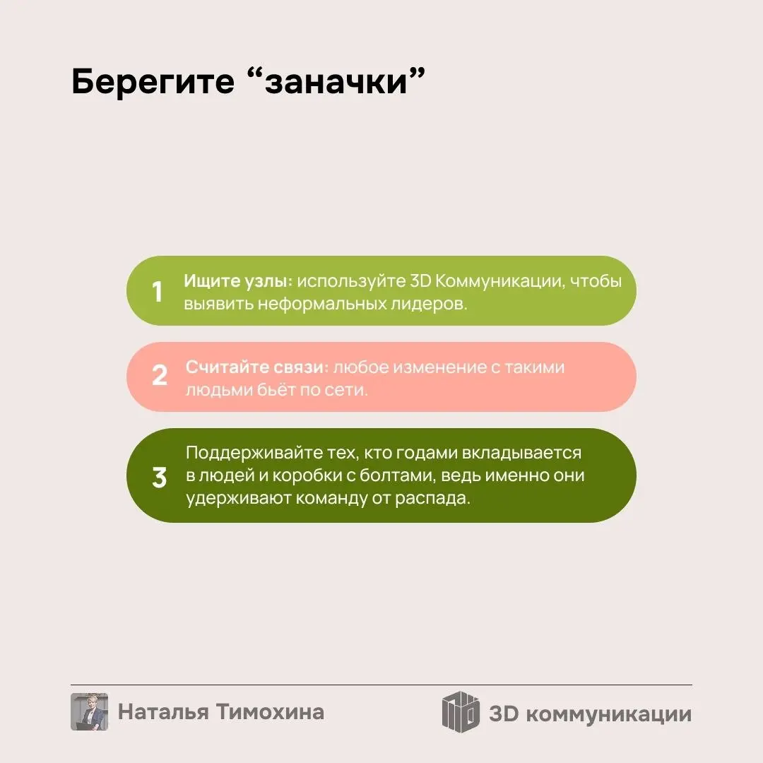 Хотите сократить “неэффективного” мастера? Сначала проверьте граф 3Д Коммуникаций. Возможно, он гарант спокойствия, который держит настроение 30 человек. Кейс для HR и руководителей в карточках👉 | Сетка — социальная сеть от hh.ru