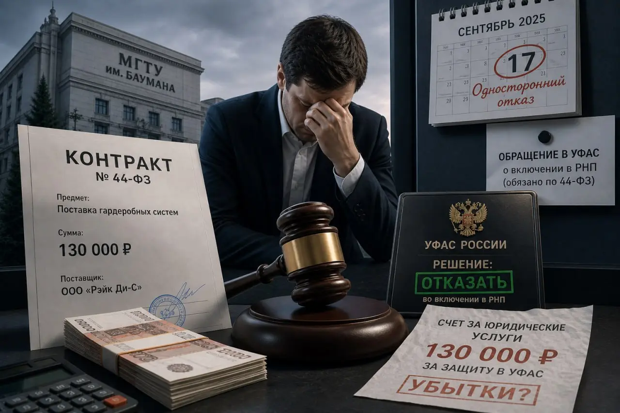 ⚡️ Заказчик не обязан платить за вашу защиту в УФАС. Даже если вы выиграли
МГТУ им. Баумана заключило контракт с ООО «Рэйк Ди-С» на поставку гардеробных систем | Сетка — социальная сеть от hh.ru