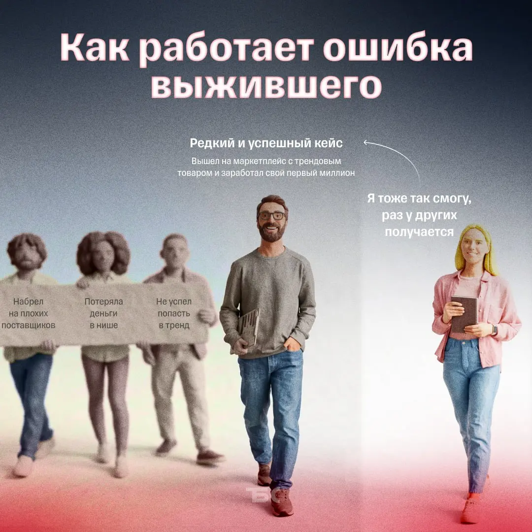 ⚡️ Survivorship bias: почему чужой успех обманчив | Сетка — социальная сеть от hh.ru