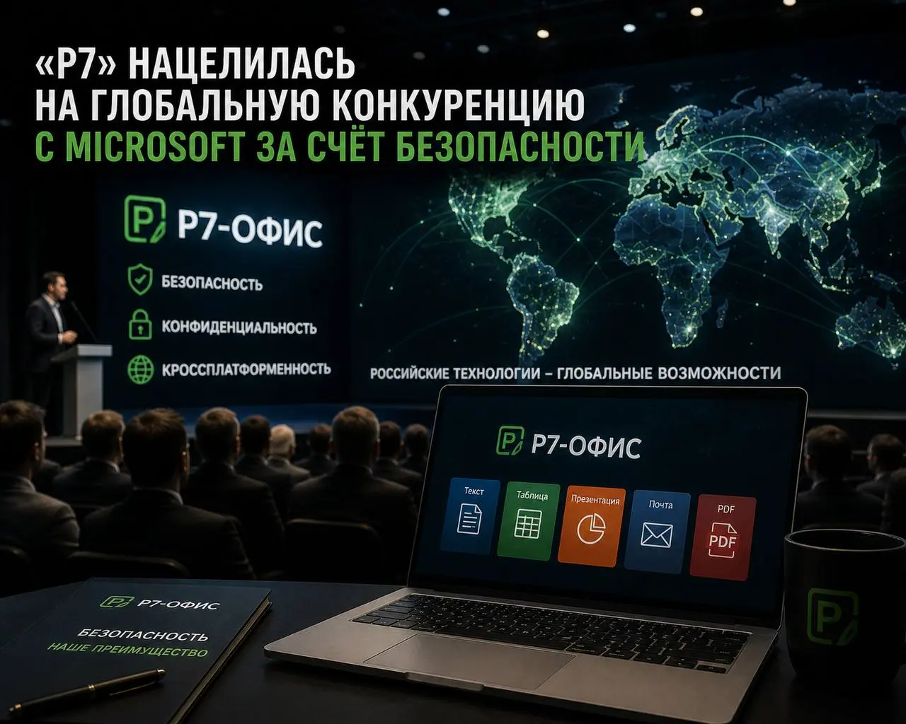 🪙 💡 «Р7» нацелилась на глобальную конкуренцию с Microsoft за счёт безопасности
Разработчик «Р7-Офис» принял участие в отраслевом форуме «ИТ Пространство» | Сетка — социальная сеть от hh.ru