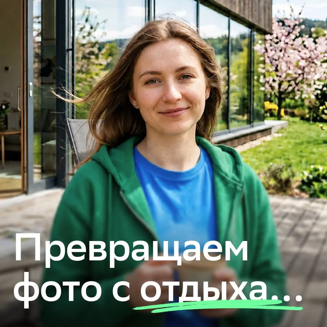 ФАКТ ДНЯ: примерно каждое второе фото в твоей галерее можно превратить в фото для резюме.
Даже то, что ты сделал на даче. Даже то, что около мангала на шашлыках. Волшебство сотворит Kandinsky 6 | Сетка — социальная сеть от hh.ru