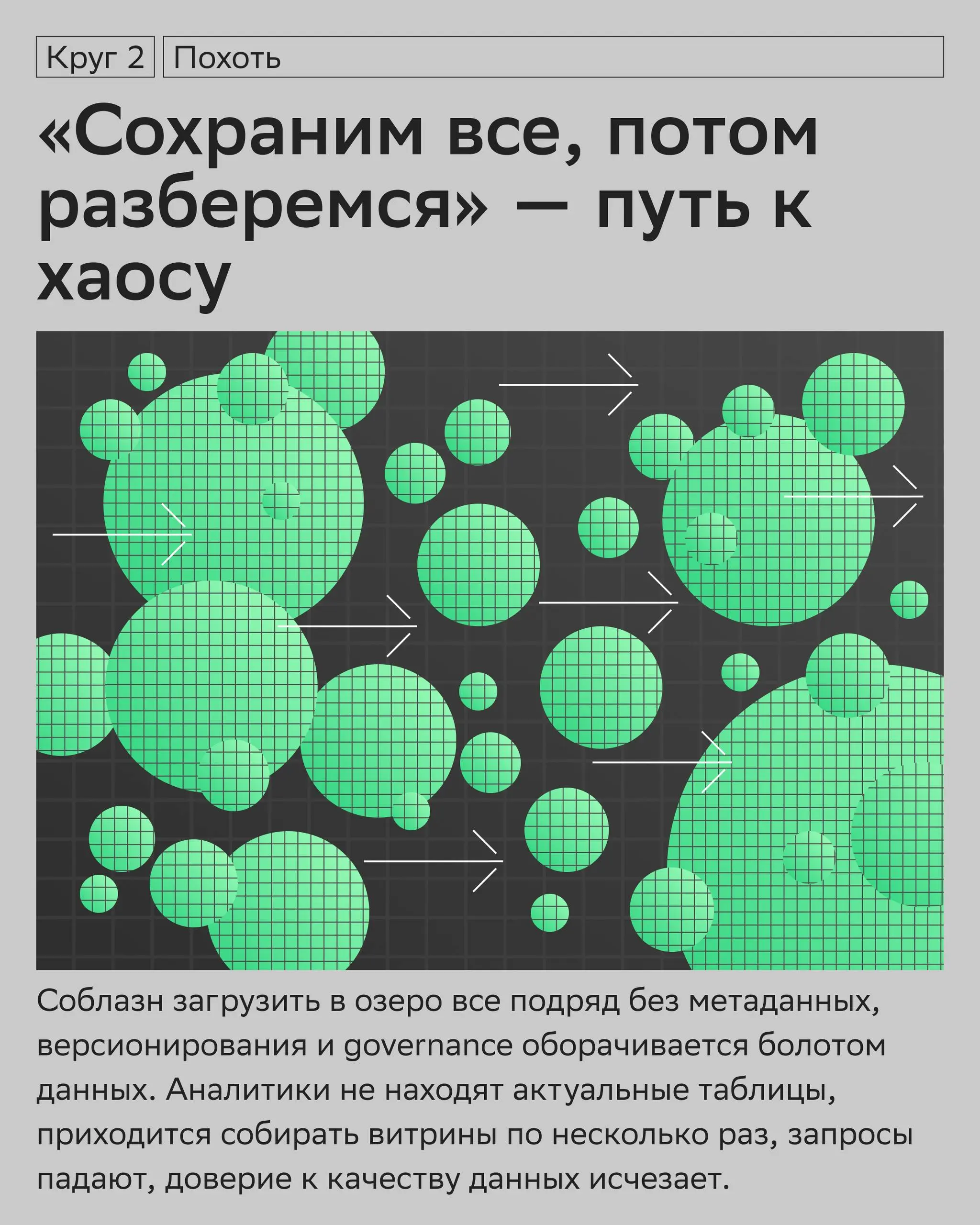 Если бы Данте писал «комедию» про архитектуру данных, в каком бы кругу находилось корпоративное хранилище? ⤵️
Путь построения дата-архитектуры часто напоминает сложное путешествие | Сетка — социальная сеть от hh.ru