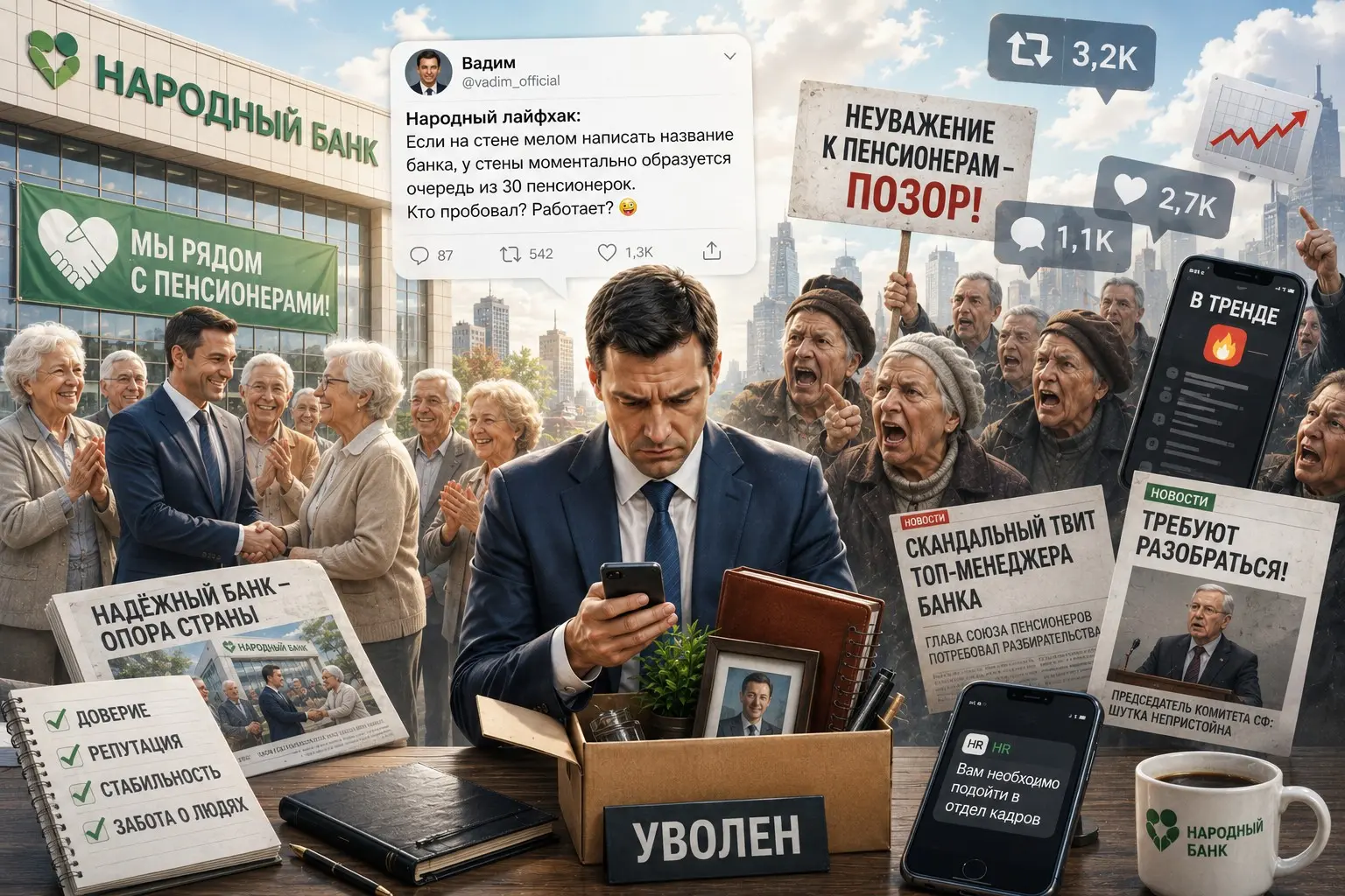 Кейс: «Руководитель банка, которого уволили за один твит» | Сетка — социальная сеть от hh.ru