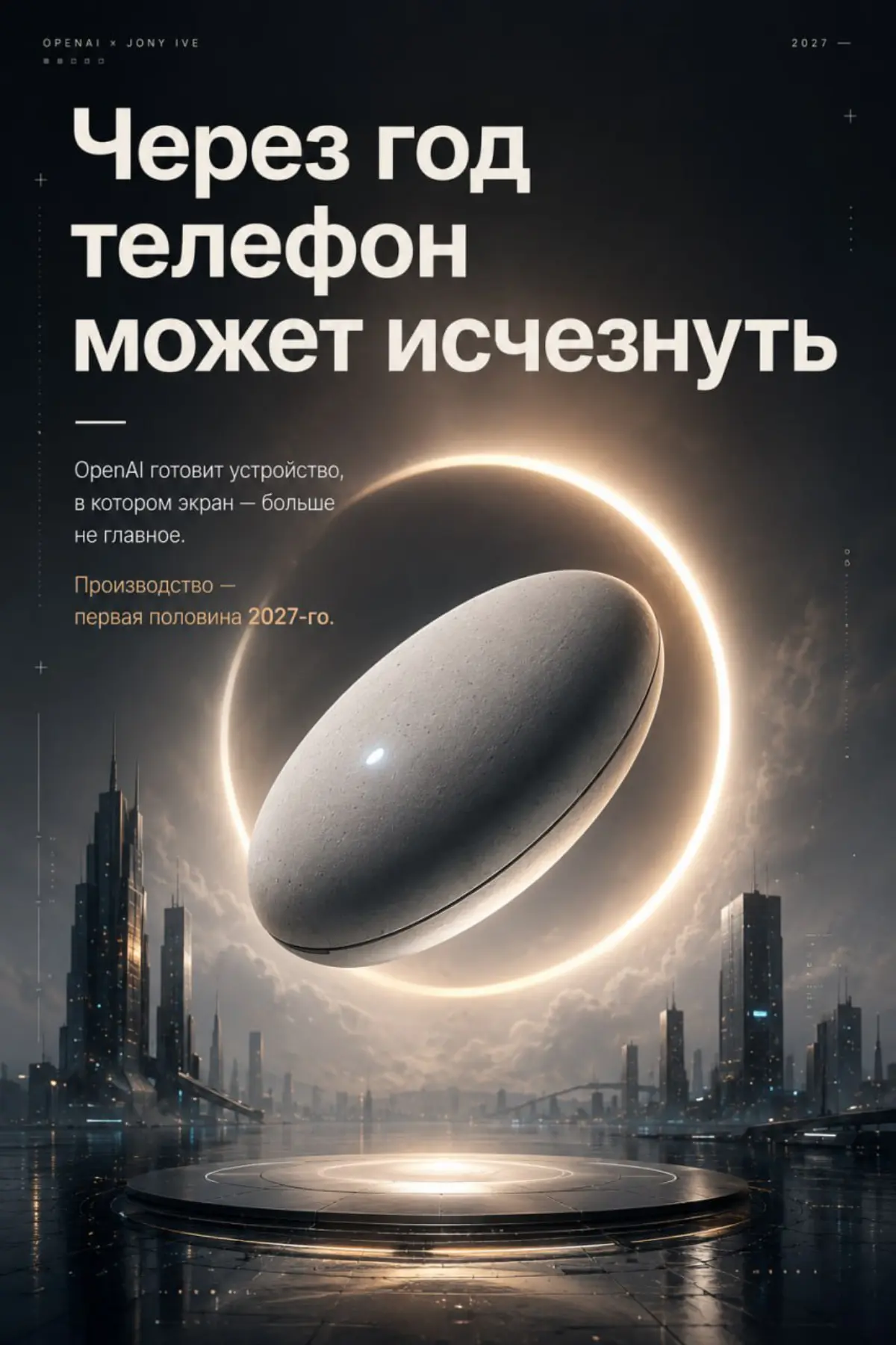 Через год привычный смартфон может начать исчезать.
OpenAI уже купила компанию Джони Айва — дизайнера iPhone | Сетка — социальная сеть от hh.ru