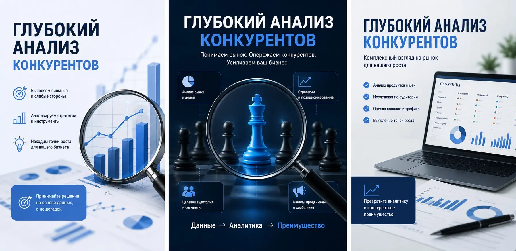 Проведение глубокого анализа конкурентов в вашей ниши,с предоставлением отчета
Ваши продажи стоят на месте?
Клиенты уходят к конкурентам, а реклама не приносит результата?
Причина часто одна — вы не з... | Сетка — социальная сеть от hh.ru