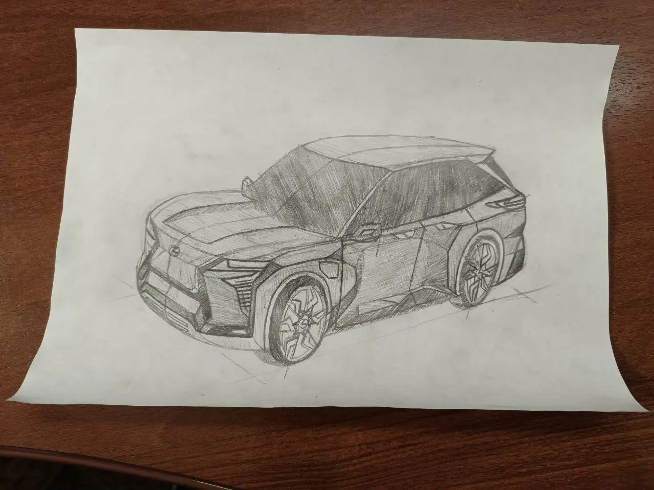 Чёт мне так понравился представленный сегодня Lexus TZ (на базе нового электрического Toyota (BZ) Highlander), что я решил его заскетчить🎨✍️, собственно, полюбуйтесь и сравните с реальностью | Сетка — социальная сеть от hh.ru