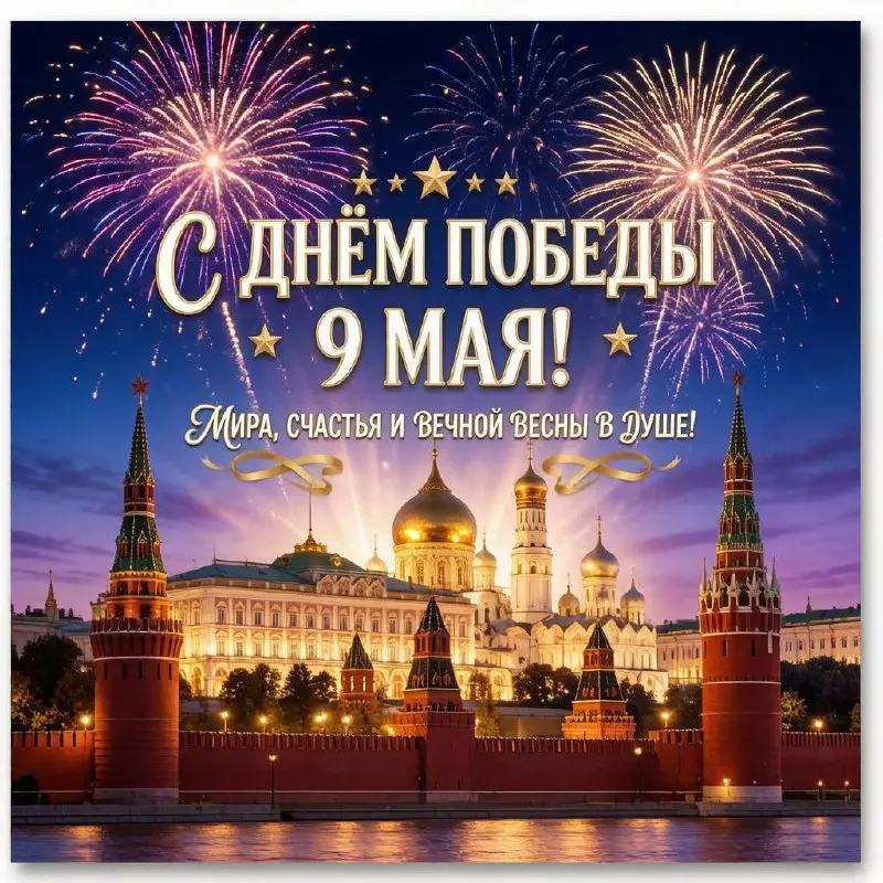 С Днём Великой Победы!
Пусть небо над головой всегда будет мирным, а в сердцах живет вечная благодарность героям.
Желаю крепкого здоровья, добра
и благополучия вам и вашим близким🙏❤️ | Сетка — социальная сеть от hh.ru