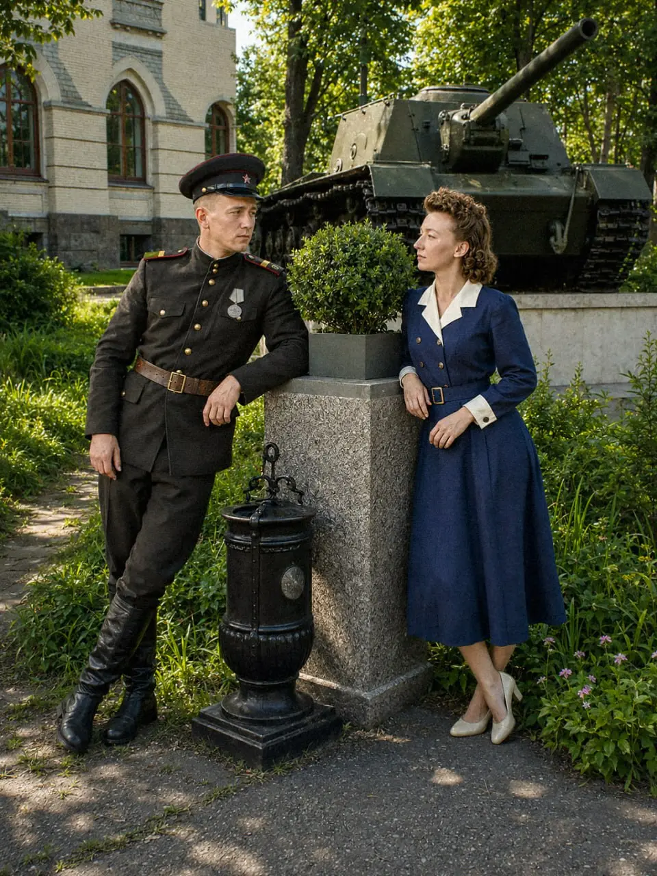С Днём Победы! 🎆🎆🎆
У меня есть одна фотография. Дедушка стоит у танка, в форме, после училища. Молодой, серьёзный, почти не различимый на снимке. Бумага выцвела так, что лицо нужно угадывать | Сетка — социальная сеть от hh.ru