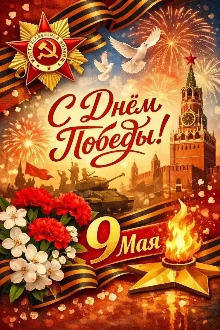 9 мая ДЕНЬ ПОБЕДЫ
Это день памяти, силы духа и веры.
Поздравляю всех с этим значимым днём для каждого из нас. | Сетка — социальная сеть от hh.ru