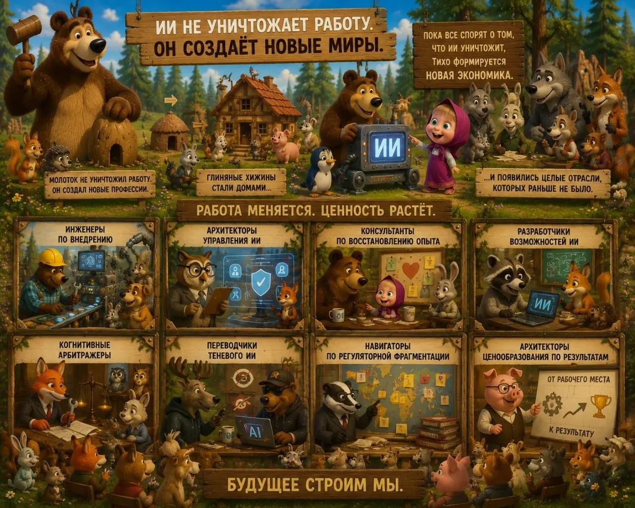 ИИ не просто заменяет рабочие места, он создает совершенно новые отрасли, которые большинство людей еще даже не заметили | Сетка — социальная сеть от hh.ru