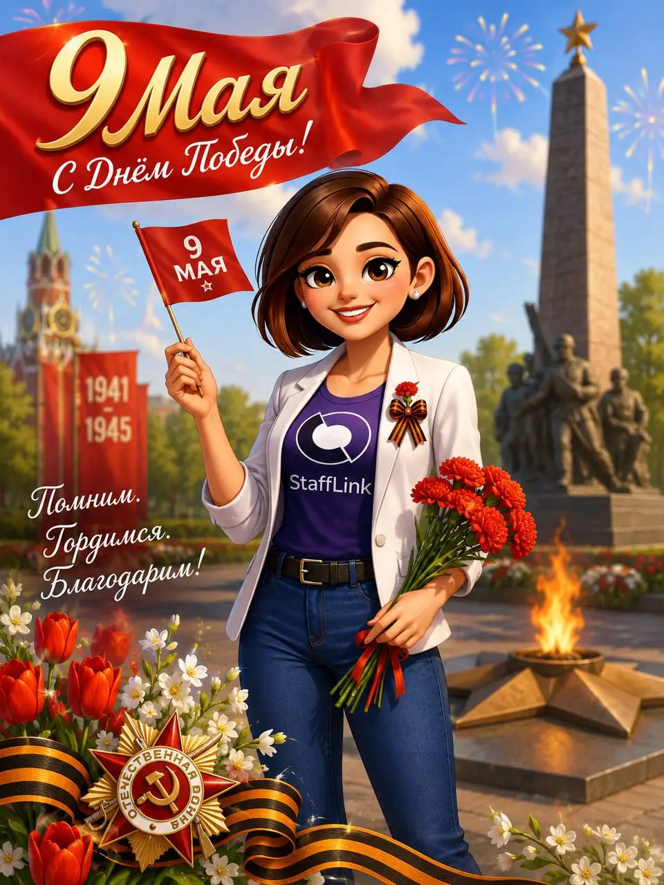 Поздравляем всех с Днём Победы! 🎖️
9 мая – особый день памяти, благодарности и уважения к подвигу тех, кто подарил нам мирное небо | Сетка — социальная сеть от hh.ru