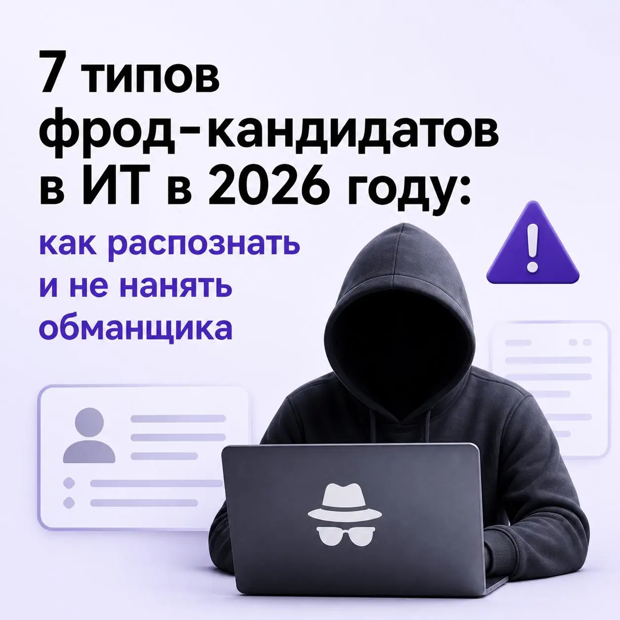 Можно ли вычислить фрод-кандидата до того, как он начнет работать в компании?
Да! Есть ряд красных флагов, которые можно заметить:
🟣 при скрининге резюме,
🟠 во время переписки с кандидатом,
🟣 на интер... | Сетка — социальная сеть от hh.ru