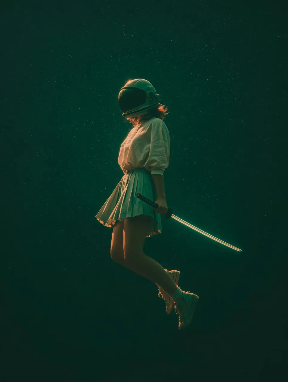 Зеленая комета. 💚
Школьная форма и космический шлем. Хрупкость и смертоносная катана. Она - парадокс, облаченный в неоновый свет | Сетка — социальная сеть от hh.ru