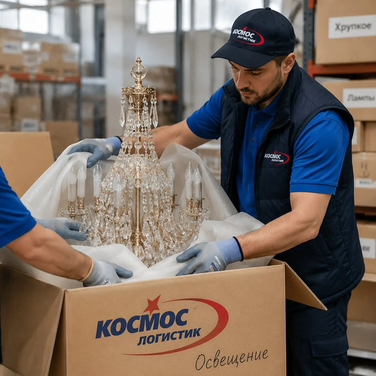 Безопасная доставка освещения
Для хрупких ламп важна обрешетка и контроль завала. Мы в Космос Логистик советуем обмотку стрейчем от 90 р. для фиксации. Ответственное хранение от 25 р | Сетка — социальная сеть от hh.ru