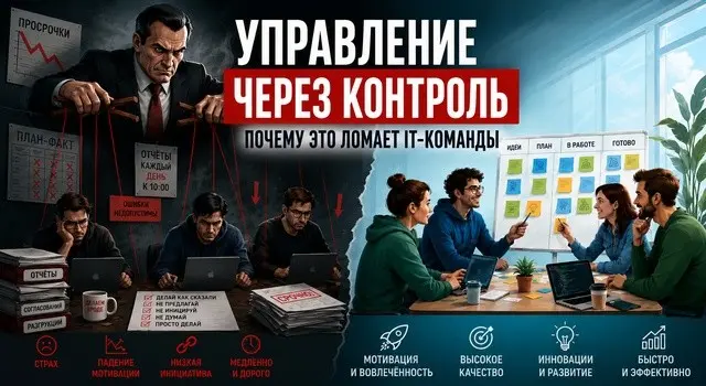 Контроль в IT: почему команда теряет инициативу | Сетка — социальная сеть от hh.ru