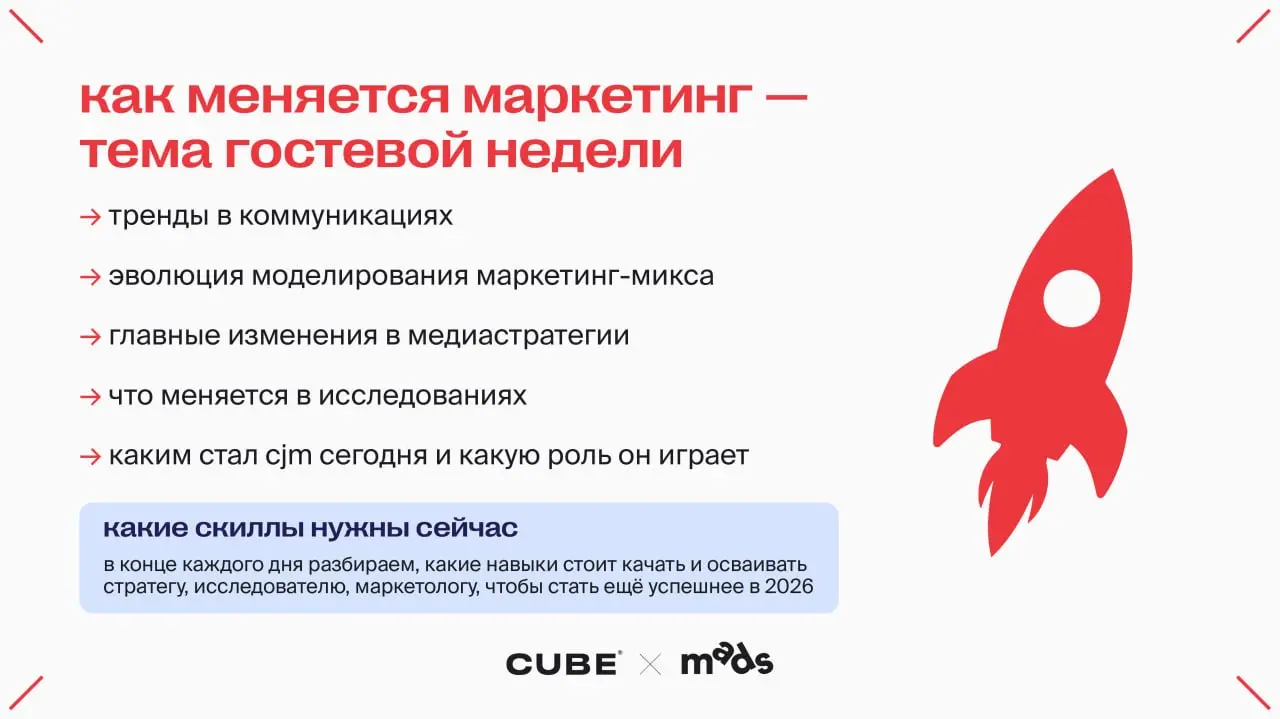 👋Привет. Это CUBE в гостях у mads
Мы — агентство стратегического маркетинга, входим в состав D Innovate Group | Сетка — социальная сеть от hh.ru