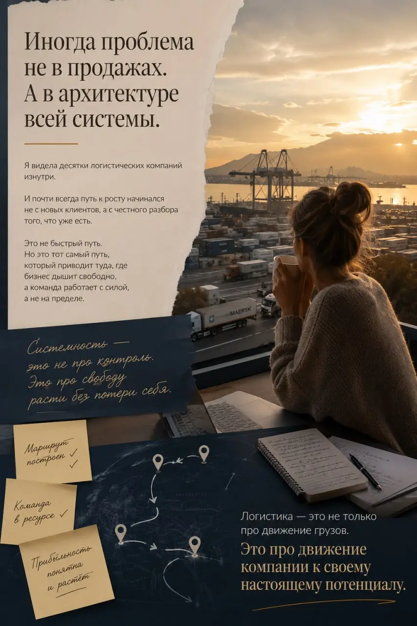 Рефлексирую сегодня ...Иногда ко мне приходили собственники логистических компаний с тем особенным выражением лица, которое я слишком хорошо знала.
Снаружи — собранность | Сетка — социальная сеть от hh.ru
