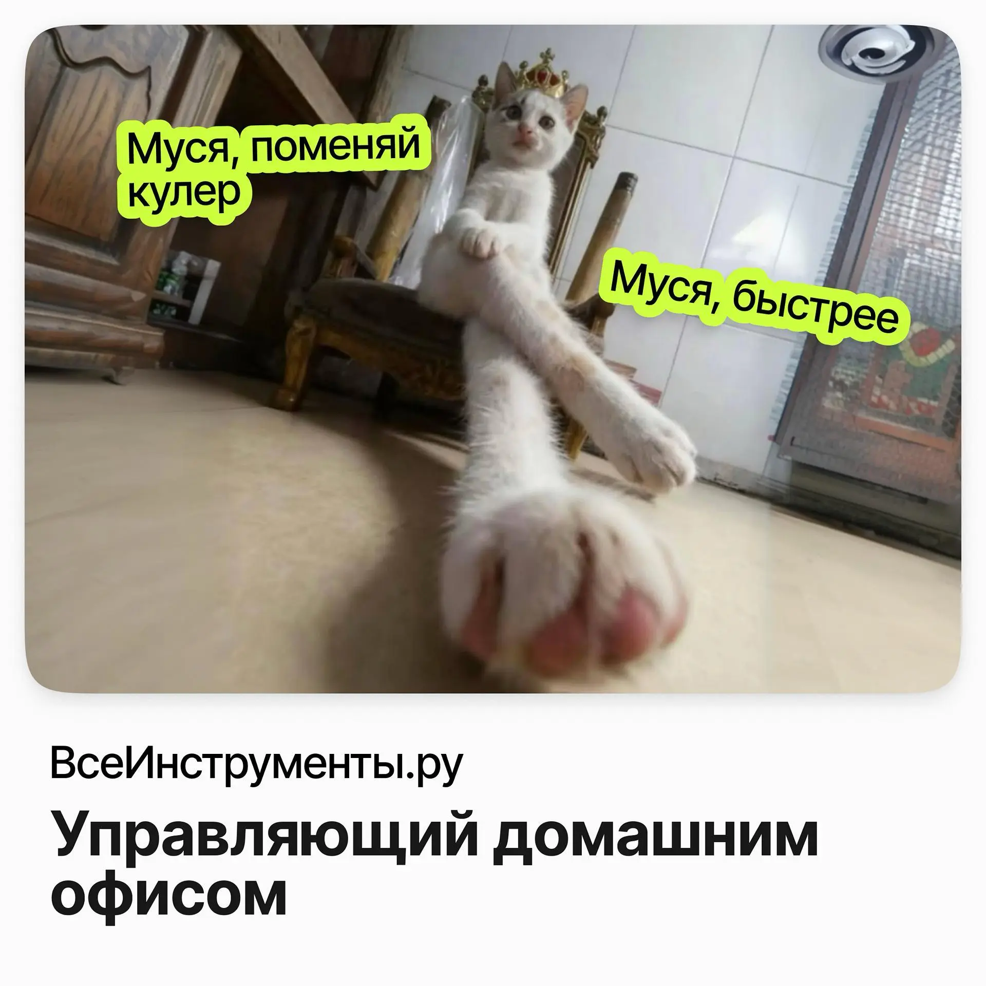 Управляющий домашним офисом / ВсеИнструменты.ру | Сетка — социальная сеть от hh.ru