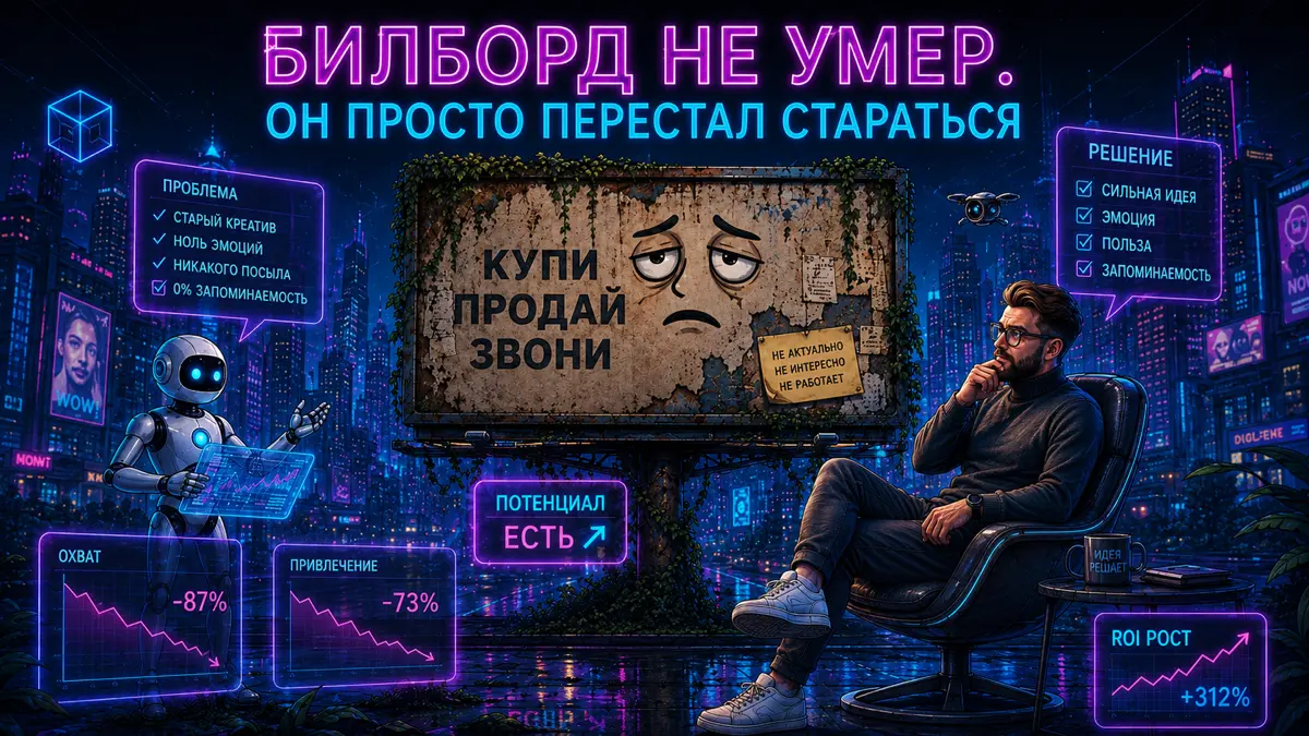 Билборд не умер. Он просто перестал стараться 🪧 | Сетка — социальная сеть от hh.ru