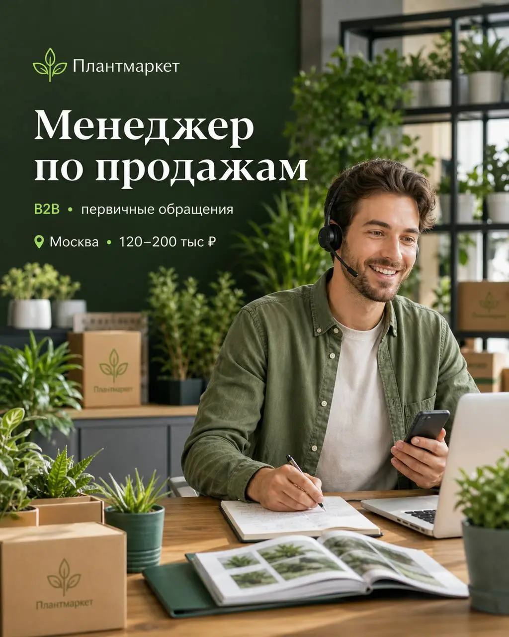 МЕНЕДЖЕР ПО ПРОДАЖАМ В СЕГМЕНТЕ B2B
120 000₽ - 200 000₽
Плантмаркет
• Москва, м. Окская, Рязанский проспект
• Продажи
• @HRPlantMarket
Полное описание вакансии размещено в Телеграм и Макс | Сетка — социальная сеть от hh.ru