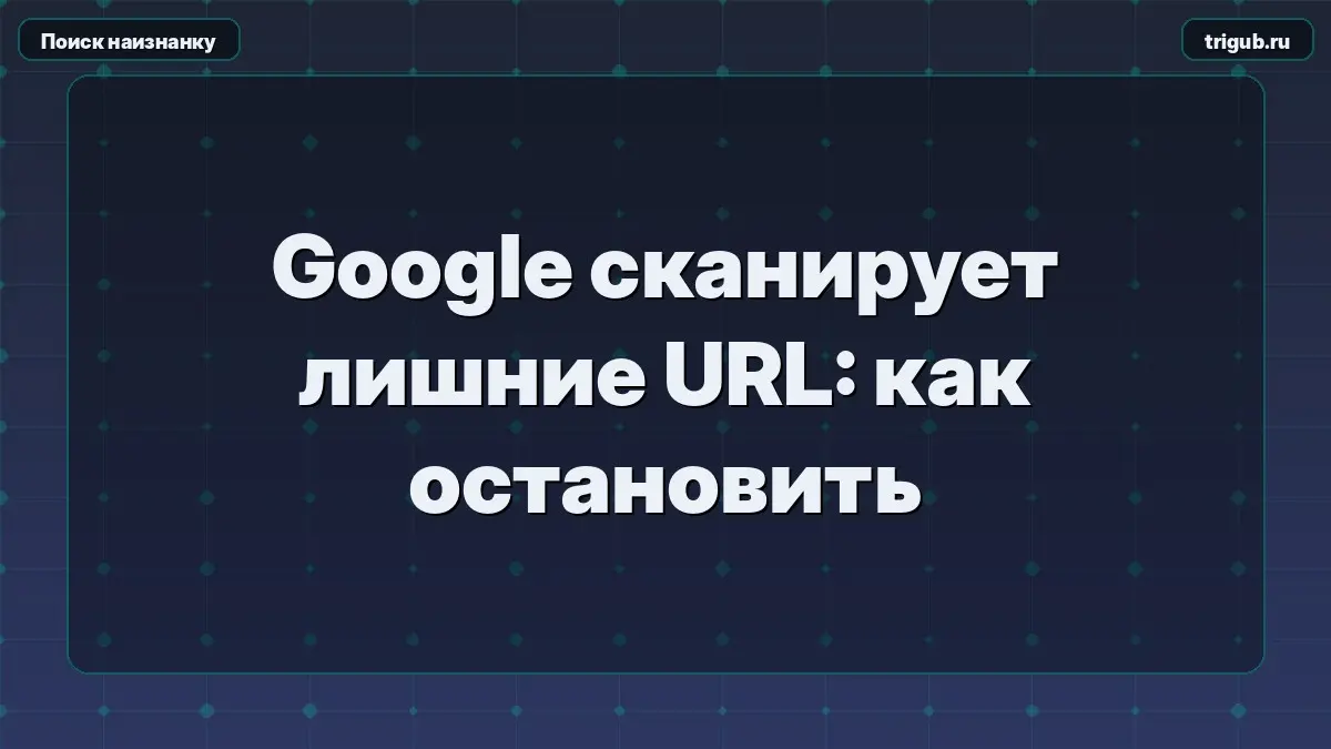 Google сканирует лишние URL: как остановить | Сетка — социальная сеть от hh.ru