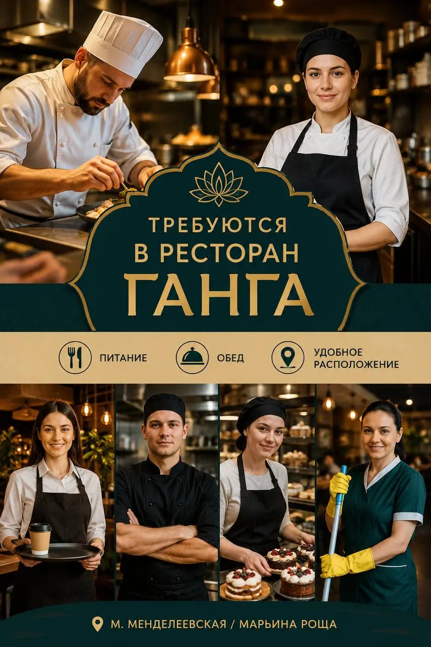 1️⃣ПОВАР - от 2500₽/смена2️⃣ПОМОЩНИК ПОВАРА - от 2500₽/смена3️⃣ПОМОЩНИК КОНДИТЕРА - от 2500₽/смена4️⃣БАРИСТА - 3500₽/смена + чаевые5️⃣ОФИЦИАНТ - 3000₽/смена + чаевые6️⃣УБОРЩИЦА - 3500₽/смена
От 3 500₽... | Сетка — социальная сеть от hh.ru