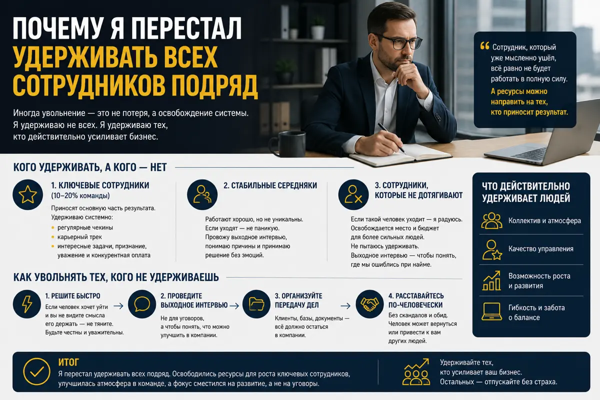 Почему я перестал удерживать всех сотрудников подряд | Сетка — социальная сеть от hh.ru