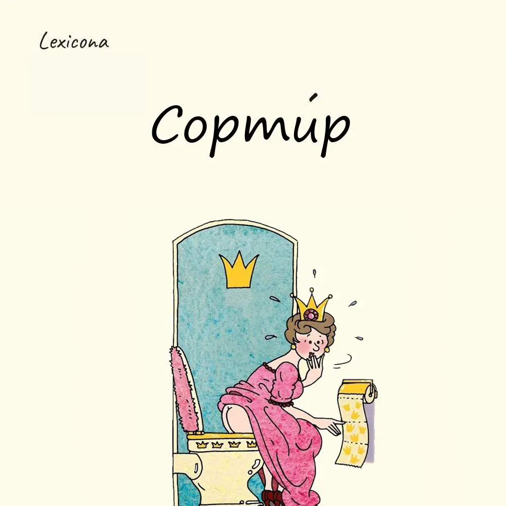 Сортир
Слово «сортир» пришло к нам из французского языка, где оно означает «выйти».
В 18 веке в России среди светской тусовки было модно говорить по-французски | Сетка — социальная сеть от hh.ru