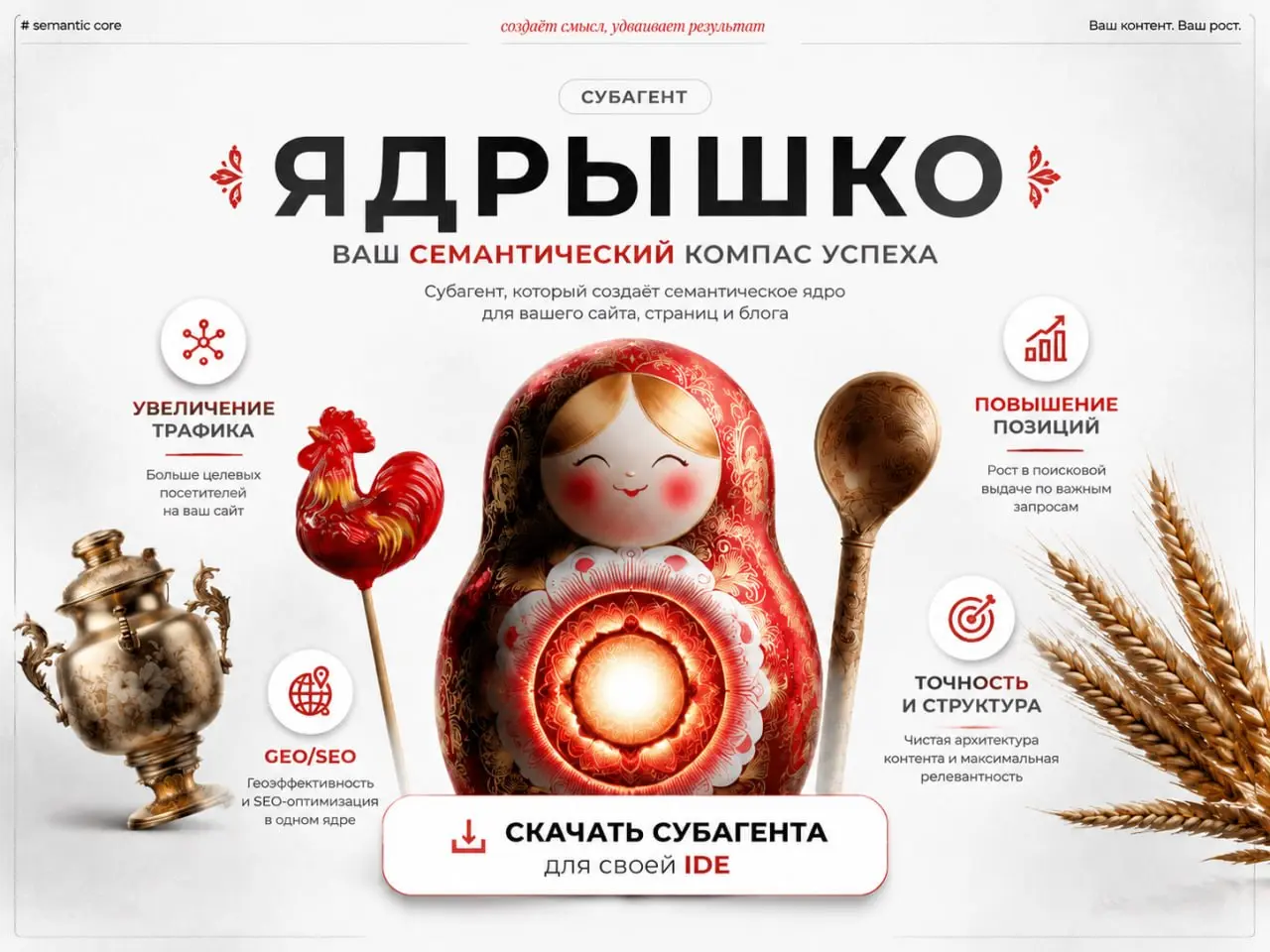 СУБАГЕНТ ЯДРЫШКО для сбора семантического ядра ➕
С 18 мая Wordstat API становится платным | Сетка — социальная сеть от hh.ru