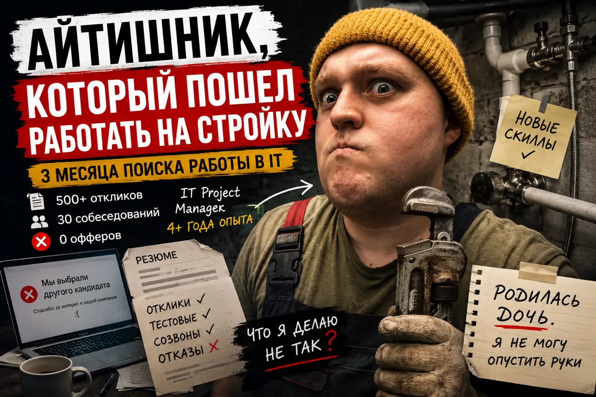 После 4х лет в IT я таскаю сантехнику и снова ищу работу | Сетка — социальная сеть от hh.ru