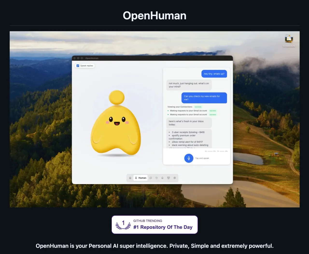 🤖А НУЖЕН ЛИ ИИ-СЕКРЕТАРЬ?
OpenHuman — персональный ИИ-ассистент для десктопа, который забирает на себя половину рутины | Сетка — социальная сеть от hh.ru